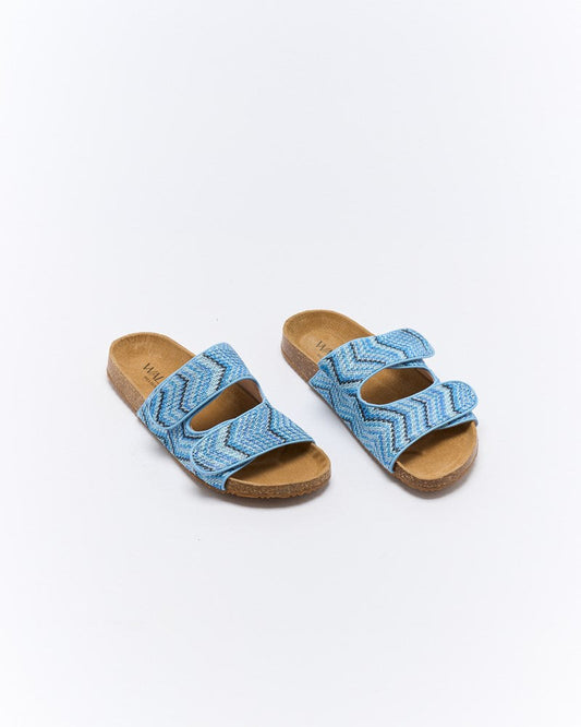 Walnut Melbourne Beach Slide (Blue Multi)