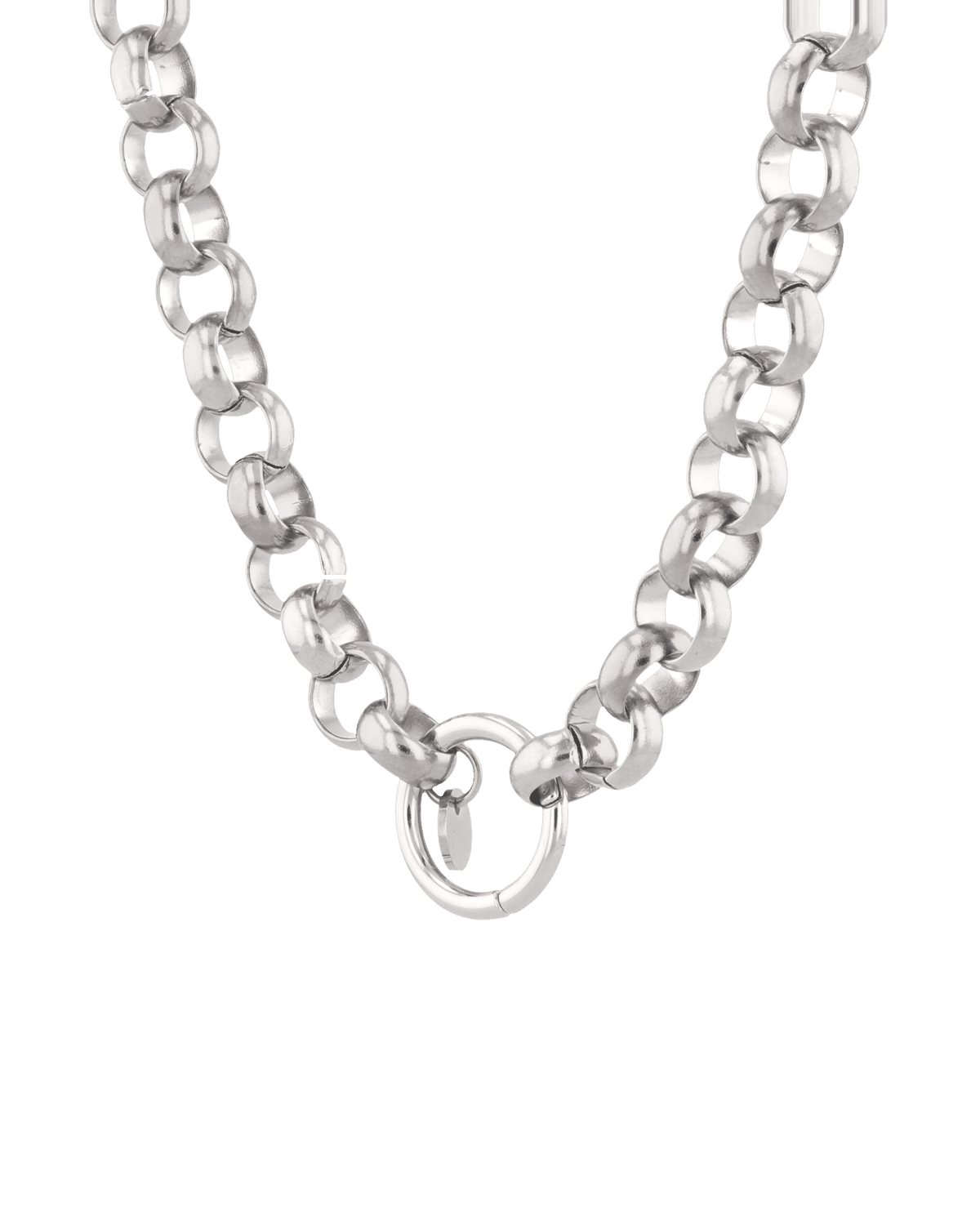 LAVANA Belcher Charm Silver Chain Necklace