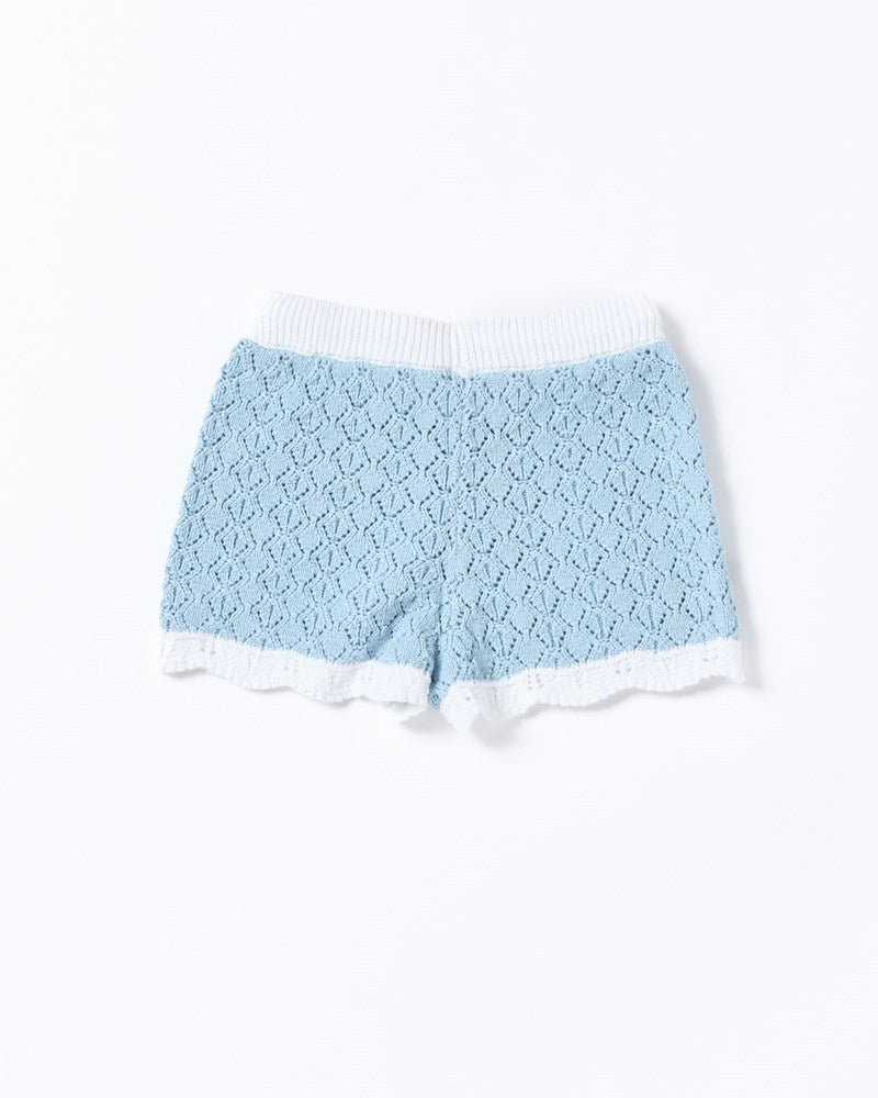 Walnut Melbourne Bella Knit Short (Blue And White)
