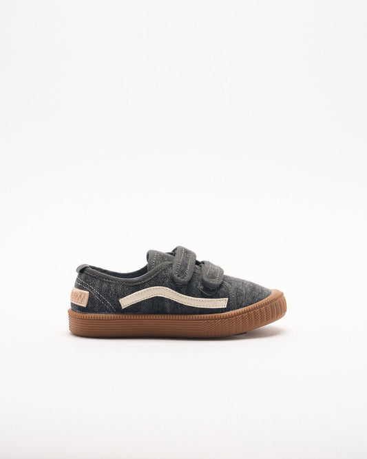 Image of Shoes. Productname: Walnut Melbourne Ben Canvas in Charcoal Denim colour by brand - Walnut Melbourne