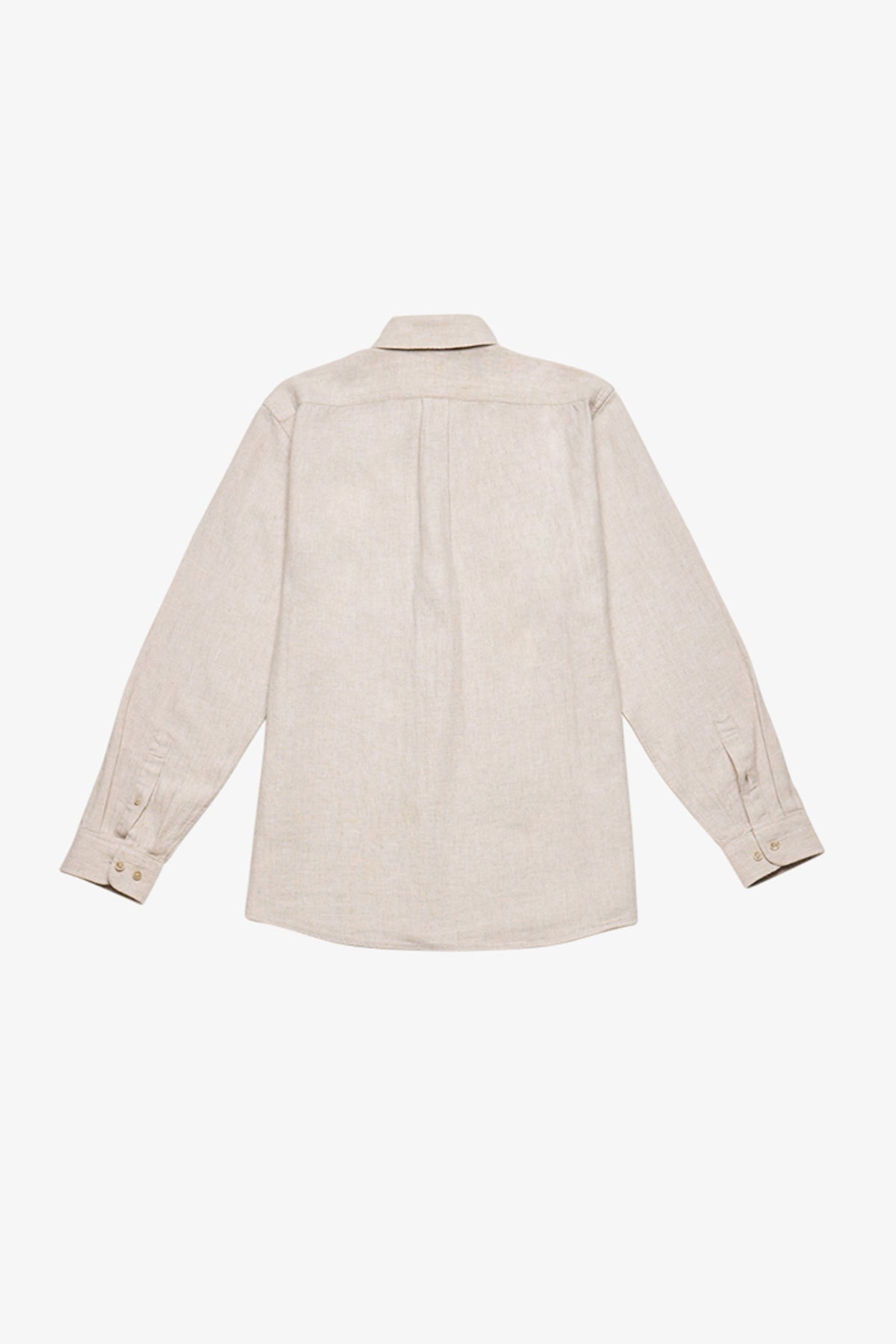 Anthony Squires Ben herringbone button down (Beige)