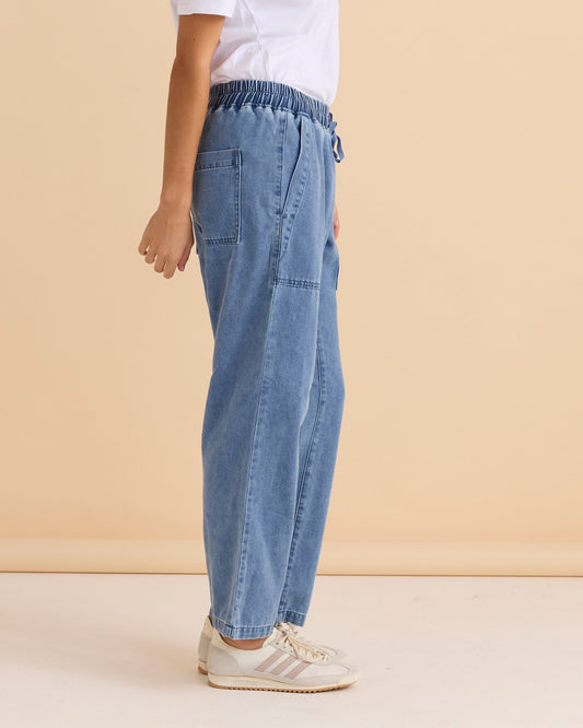 Betty Basics Quinn Cotton Jogger (Blue)