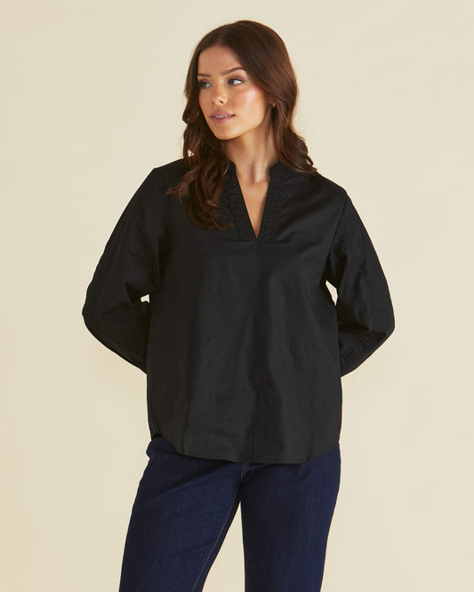 Image of Blouses. Productname: Betty Basics Pinot Blouse Black in Black colour by brand - Betty Basics