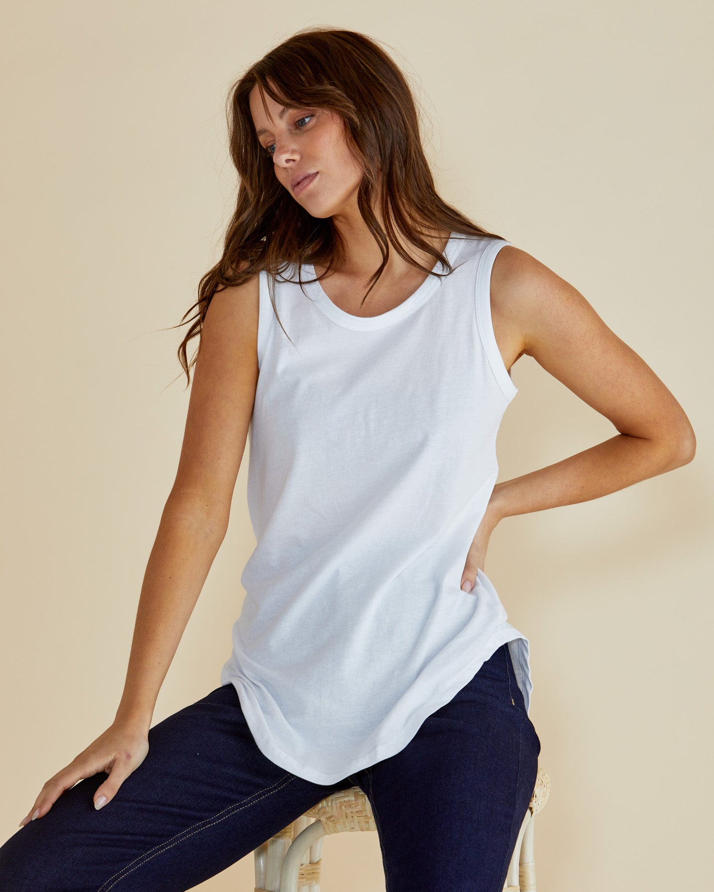 Betty Basics Keira Tank (White)
