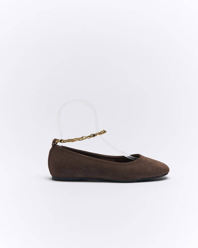 Image of Shoes. Productname: Bex Ballet in Bitter Chocolate colour by brand - Walnut Melbourne