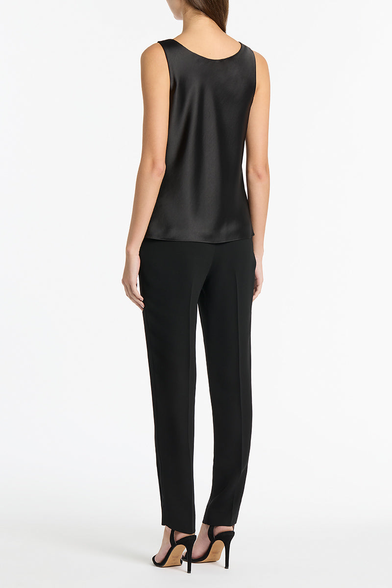 Carla Zampatti Black Crepe Classic Slim Pant (Black Cz_Autumn_23)