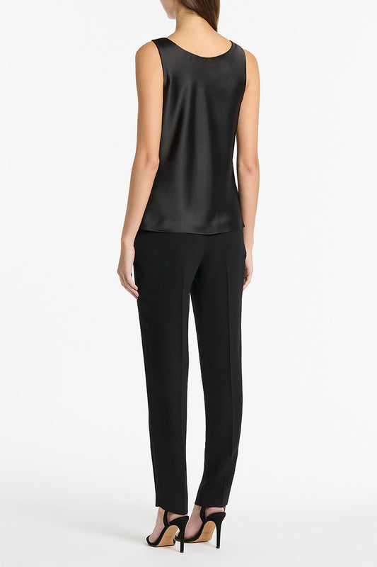 Carla Zampatti Black Crepe Classic Slim Pant (Black Cz_Autumn_23)
