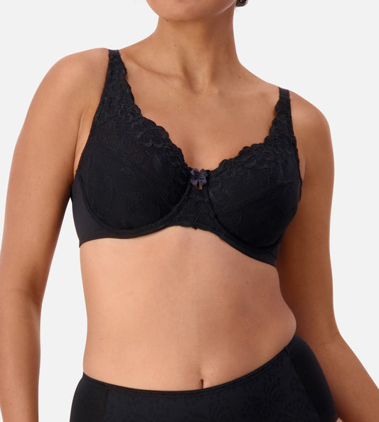 Triumph Formfit Embroidered Wired Bra (Black)