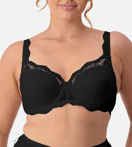 Image of Bras. Productname: Triumph Formfit Lace Comfort Wired Padded Bra in Black colour by brand - Triumph