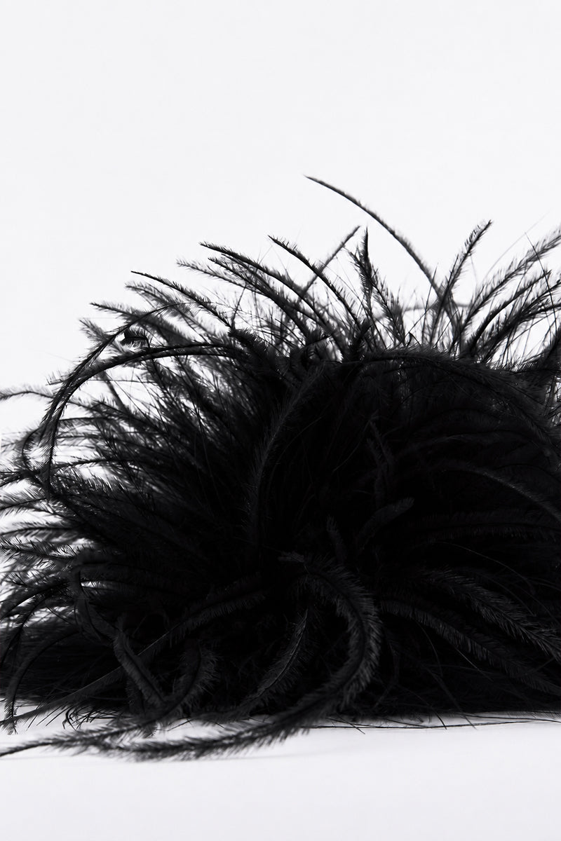 Carla Zampatti Feather Brooch (Black)