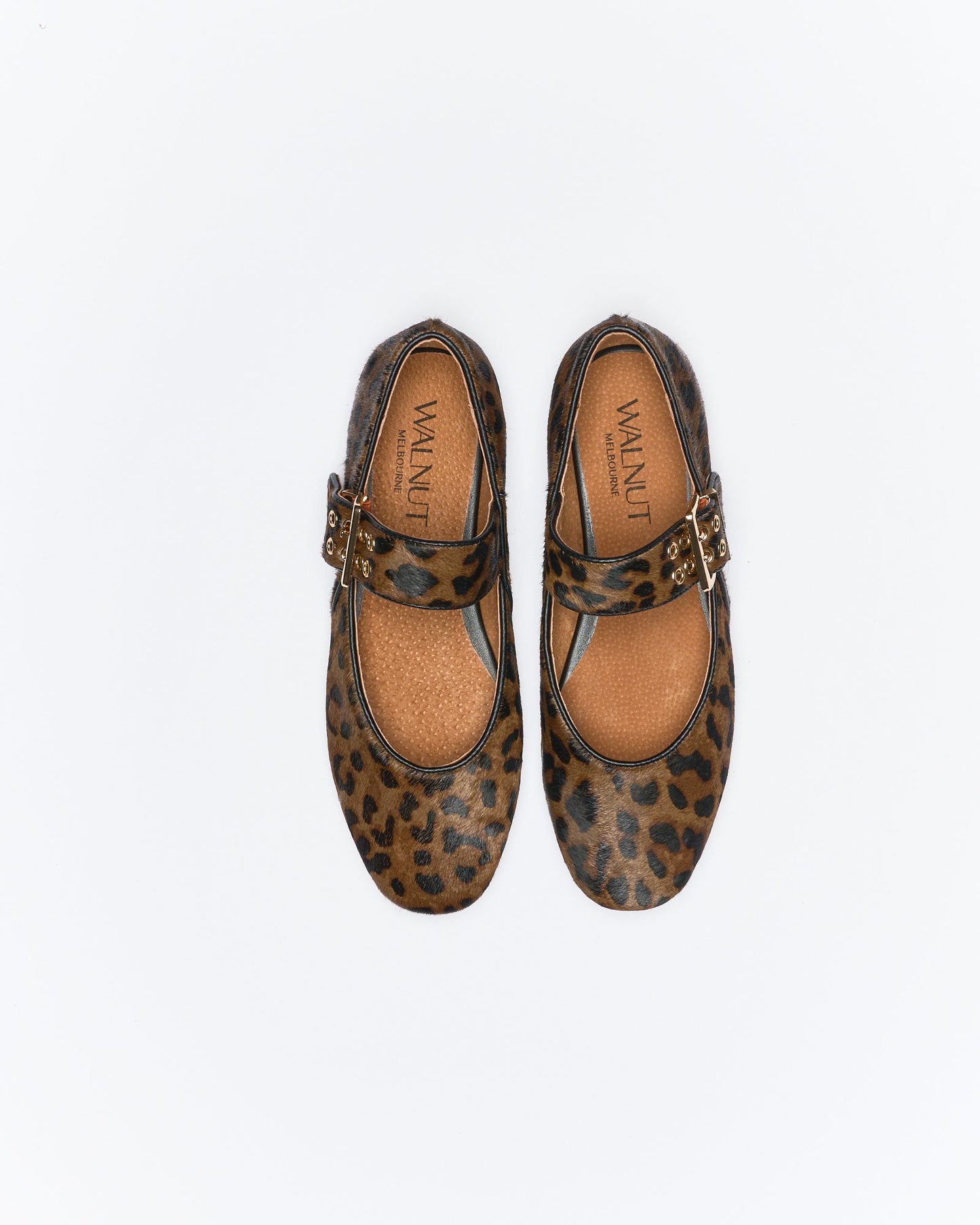 Walnut Melbourne Blaise Leather Ballet (Choc Leopard)