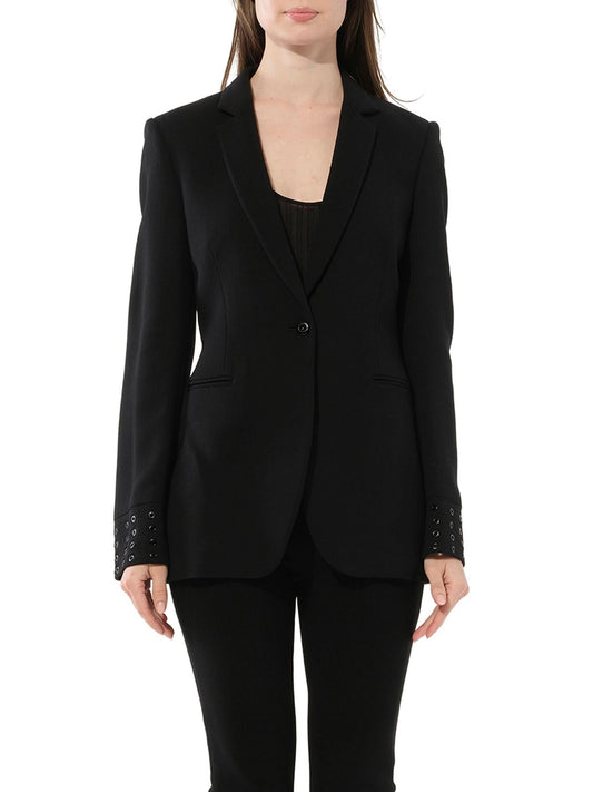 Image of a model wearing Outerwear. Productname: PUCCI Blazer in Black colour by brand - PUCCI