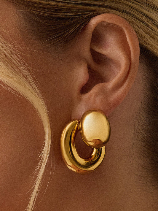 BLING BAR EVA HOOPS (Gold)
