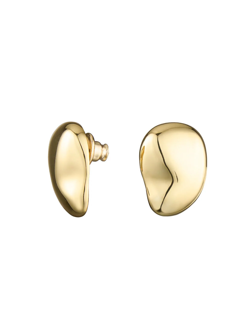 BLING BAR FAVA GRANDE STUDS (Gold)