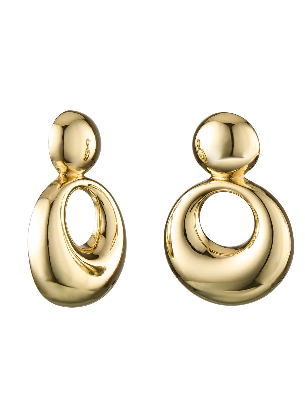 BLING BAR ROTONDO STATEMENT EARRINGS (Silver)
