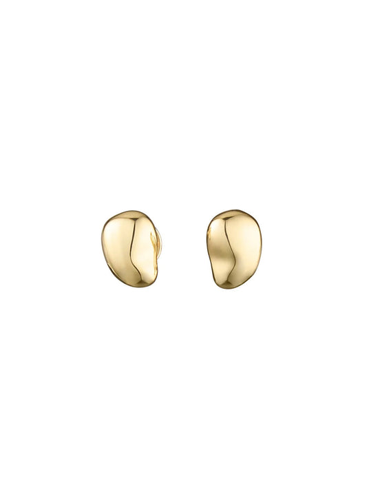 Image of Accessories. Productname: BLING BAR FAVA PICCOLA STUDS in Gold colour by brand - Bling Bar