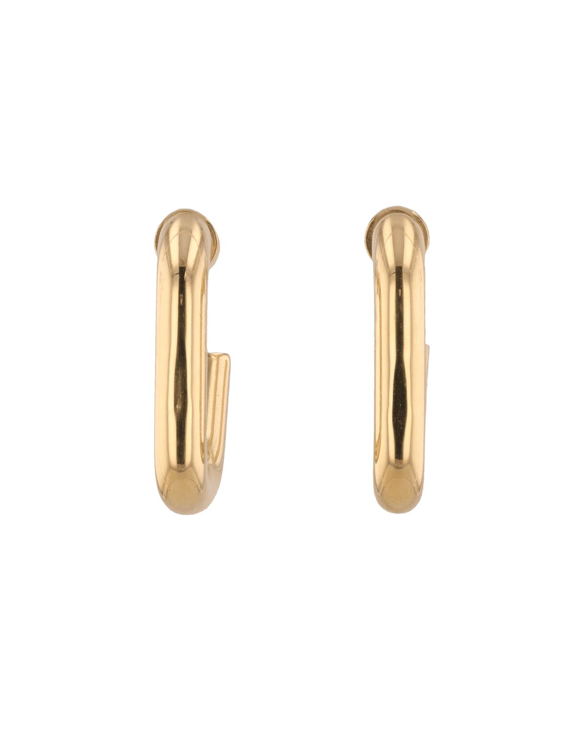 LAVANA Block Rectangle Gold Hoop Earrings