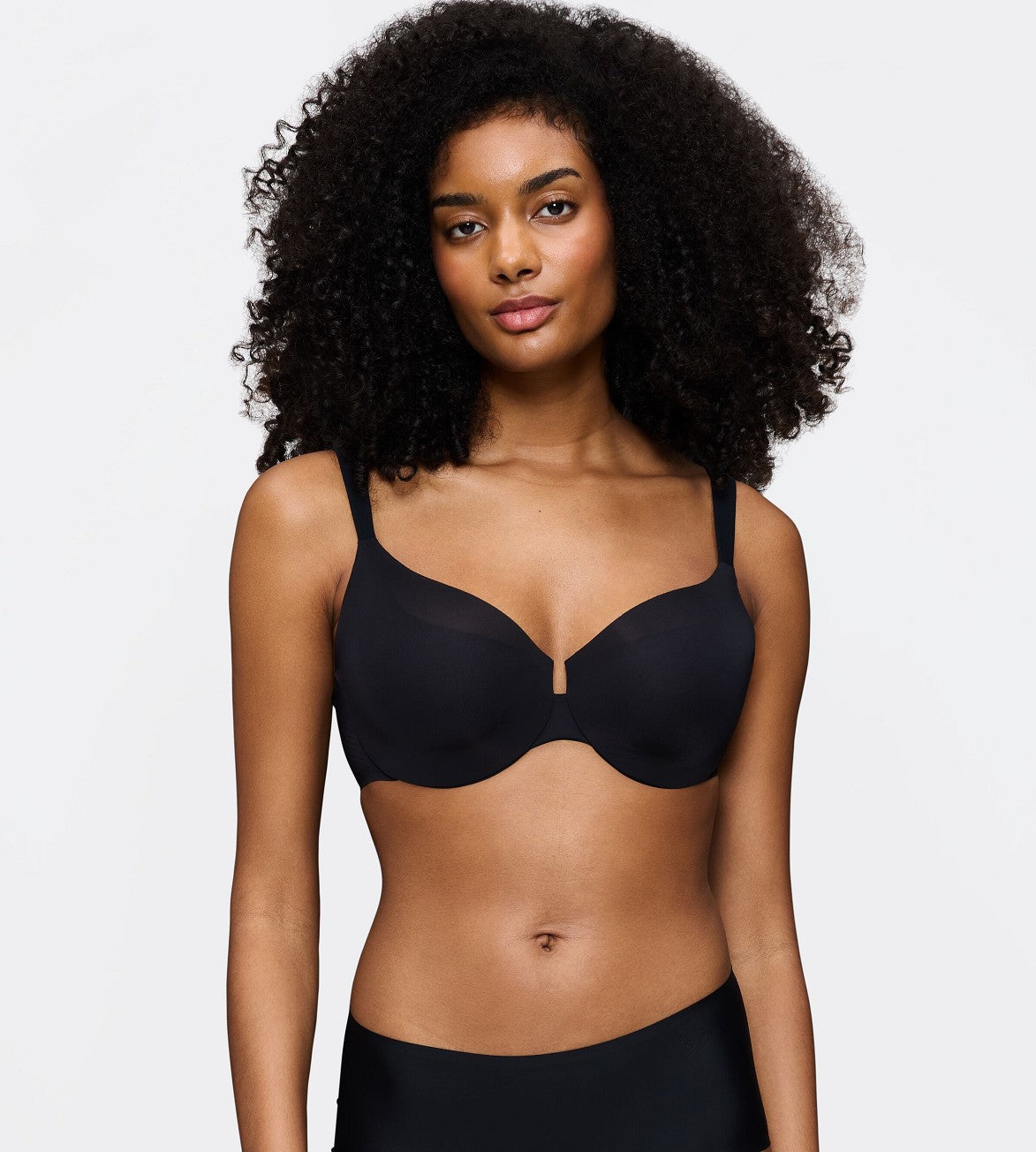 Image of Bras. Productname: Triumph Body Make Up Illusion Curve Minimiser Bra in Black colour by brand - Triumph