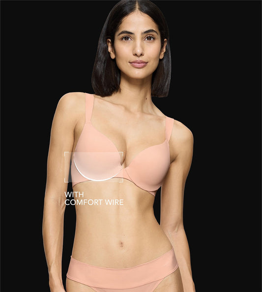 Image of Bras. Productname: Triumph Body Make Up Illusion Smooth T-Shirt Bra in Powder Blush colour by brand - Triumph