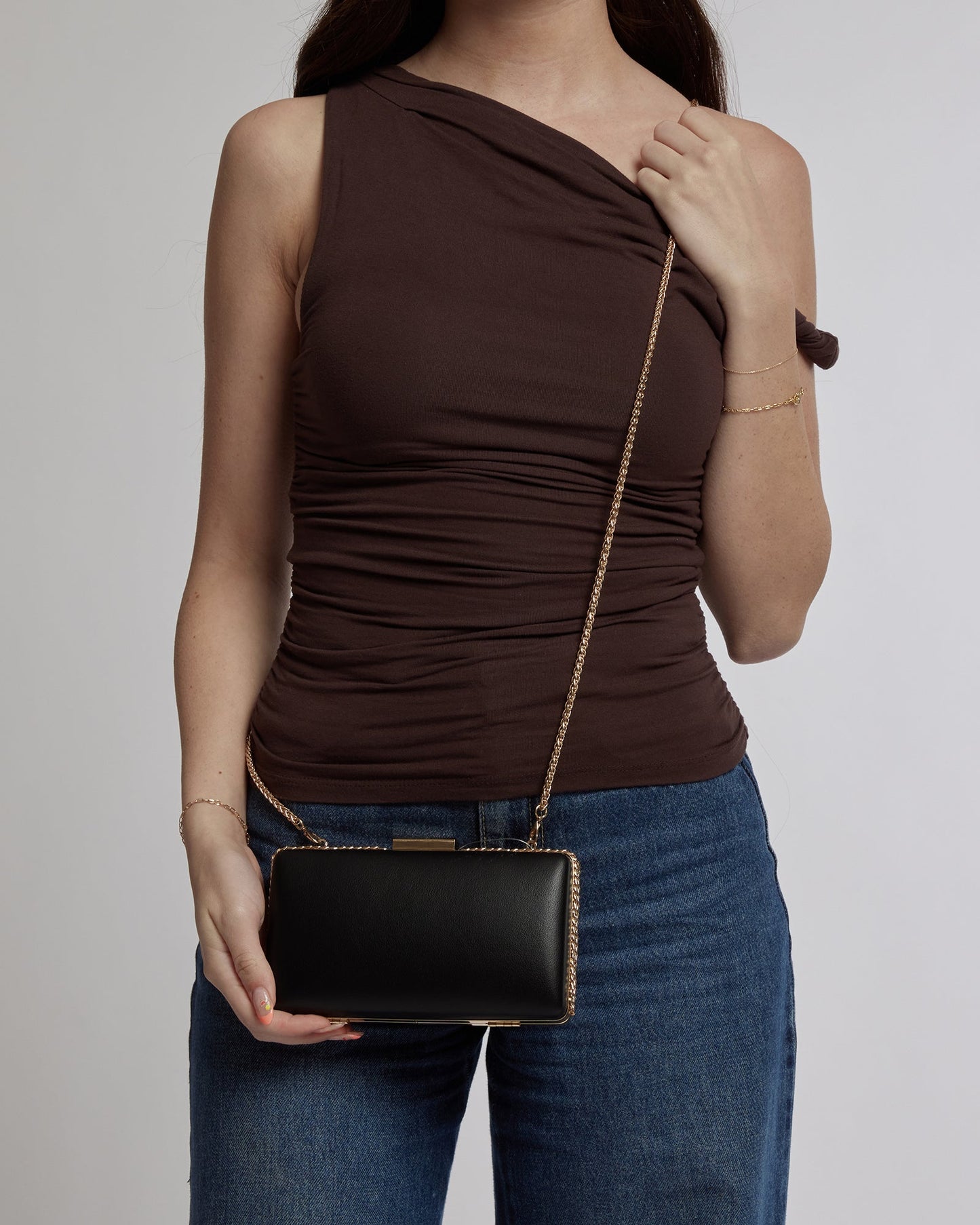 Colette by Colette Hayman Steph Chain Clutch Bag (Black)