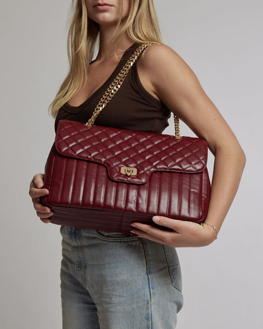 Image of Bags. Productname: Colette Berry Gina Quilt Crossbody in Berry colour by brand - Colette