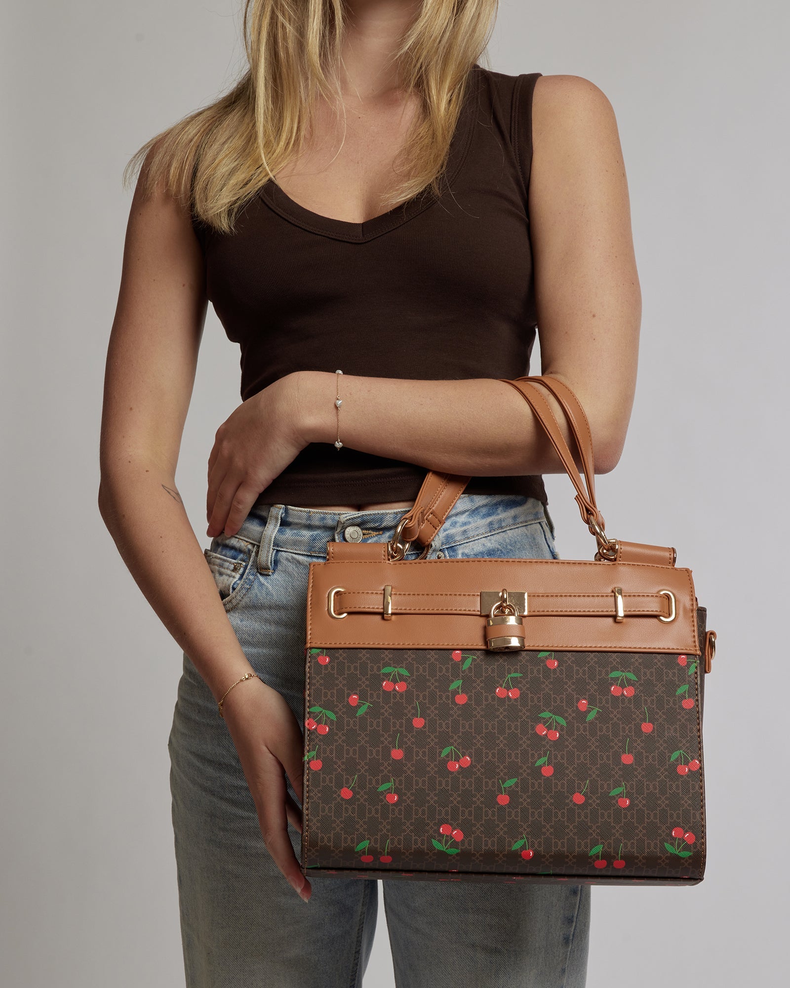 Image of a model wearing Tops. Productname: Colette Cherry On Top Perfect Pair in Print colour by brand - Colette