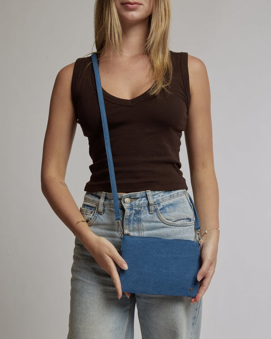 Image of Bags. Productname: Colette Blue Mary Kate Denim Crossbody in Blue colour by brand - Colette