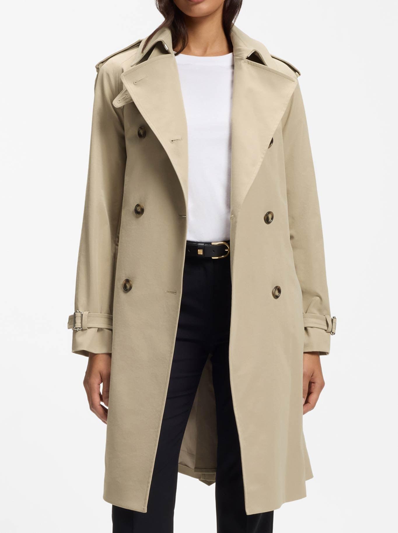 Image of Coats & Jackets. Product name - BOSS CAOMY COAT in Beige colour by brand - Hugo Boss