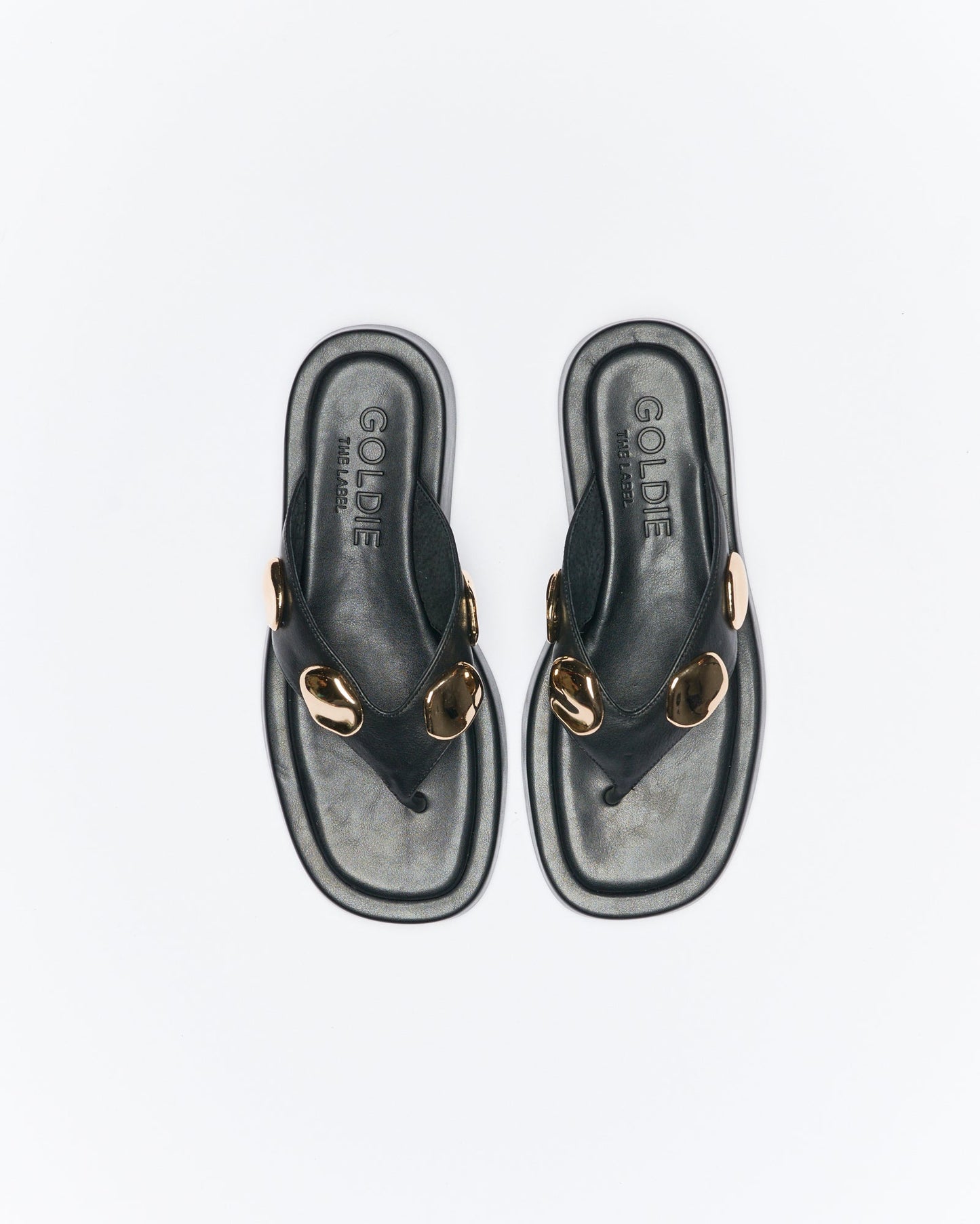 Walnut Melbourne Boston Leather Slide (Black)