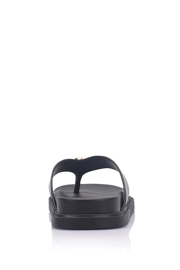 Betty Basics Bri Footbed Thongs (Black)