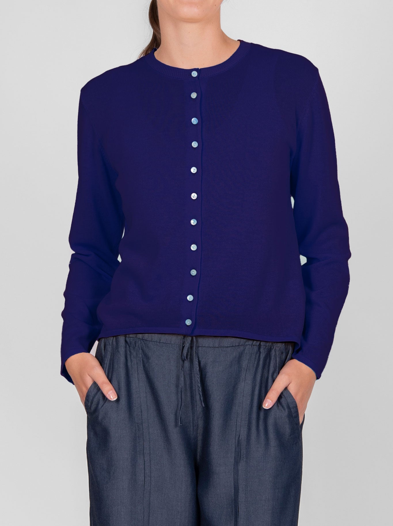 BRIDGE & LORD CURVED HEM CARDI (Black)