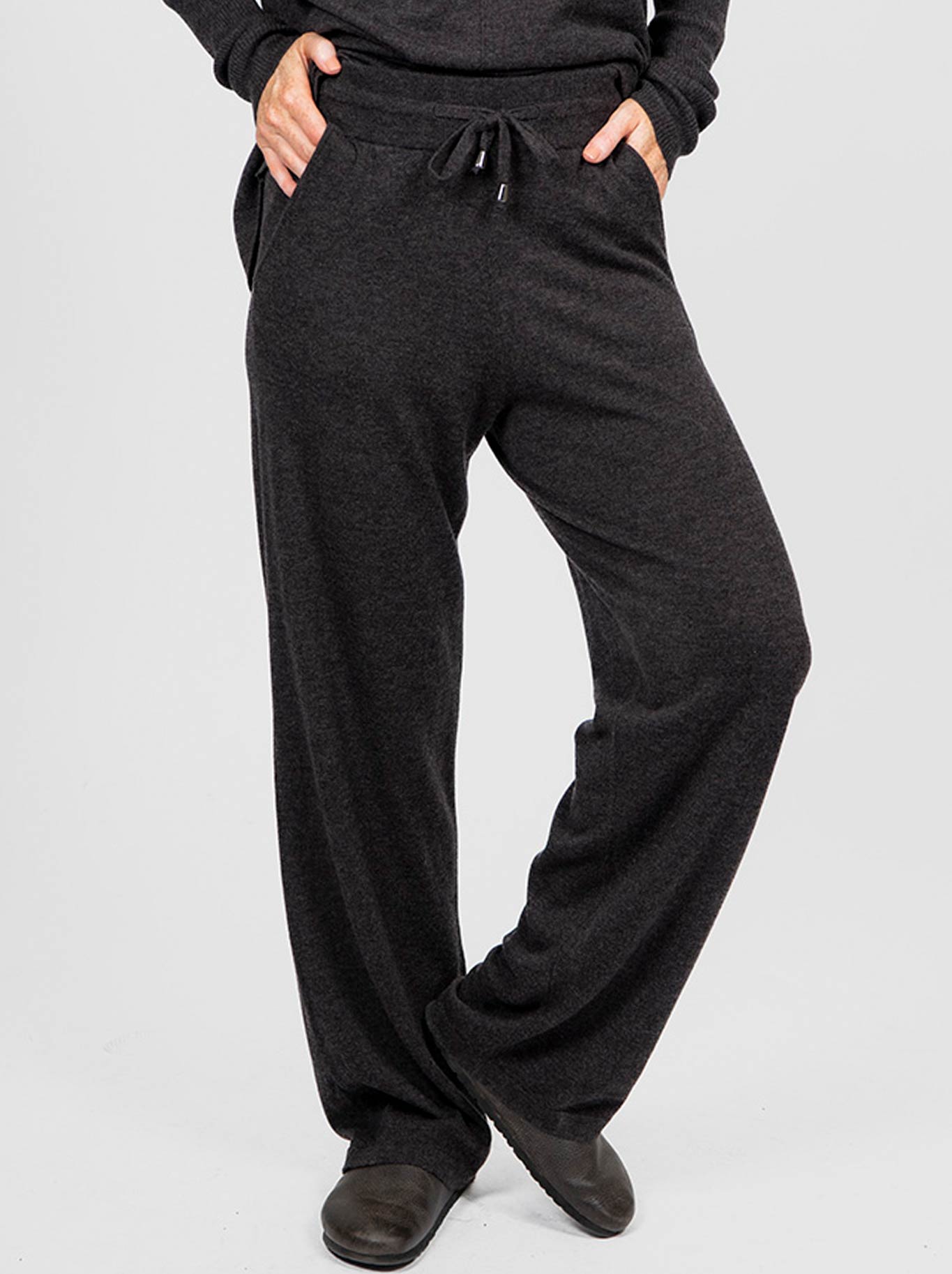 Image of a model wearing Pants. Product name - Bridge & Lord Relaxed Wide Leg Pant in Chocolate colour by brand - Bridge And Lord