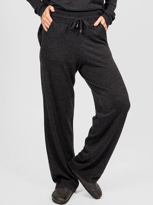 Image of a model wearing Pants. Product name - Bridge & Lord Relaxed Wide Leg Pant in Chocolate colour by brand - Bridge And Lord