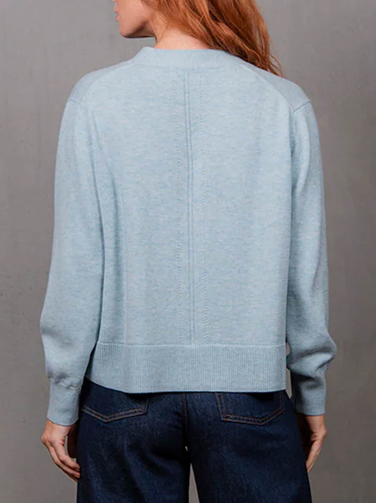 BRIDGE & LORD VEE RELAXED CROP CARDI (Olive)