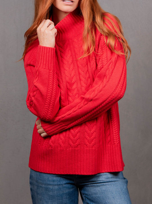 Image of a model wearing Outerwear. Product name - BRIDGE & LORD CABLE PULLOVER in Cobblestone colour by brand - Bridge And Lord