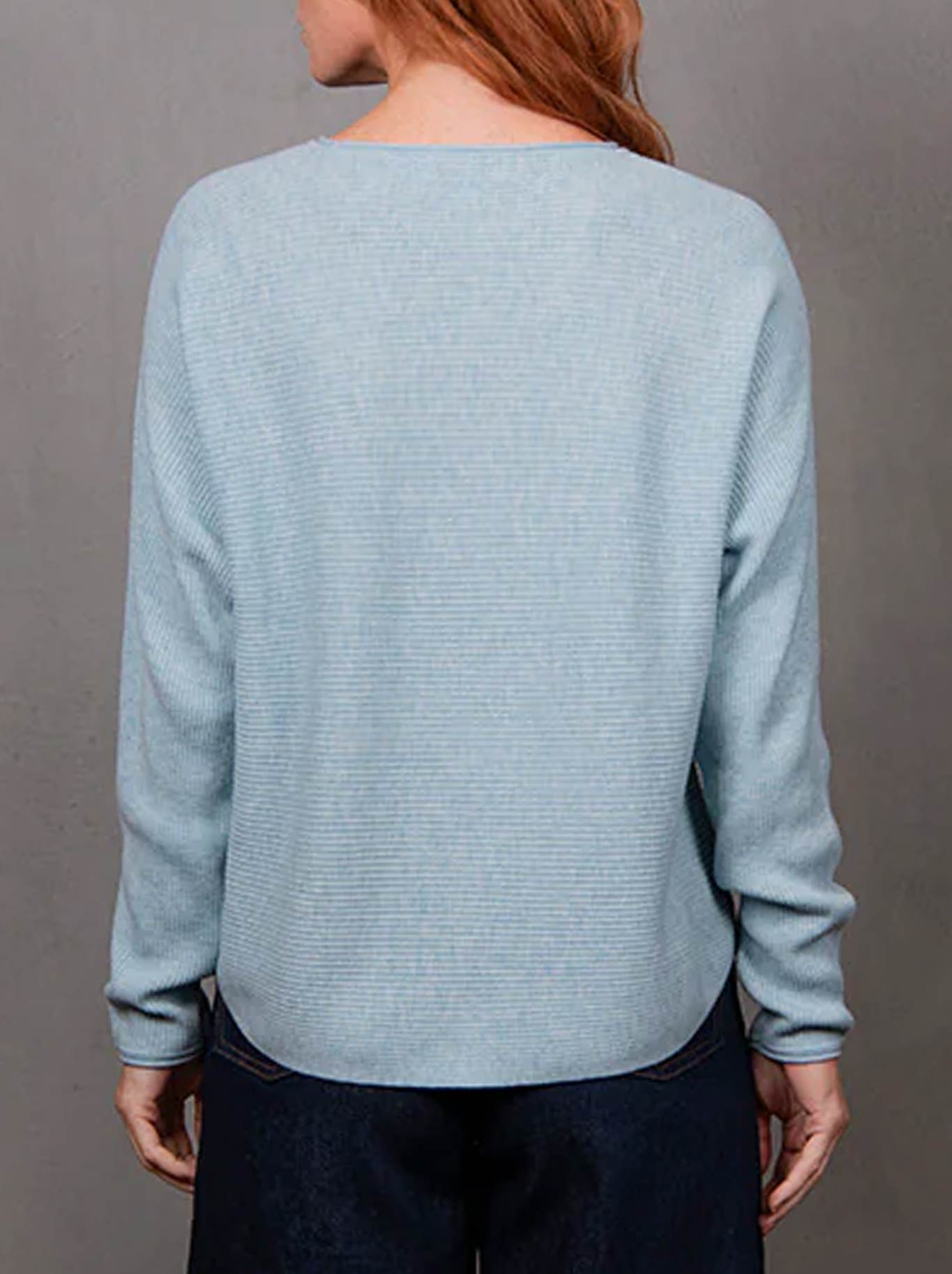 Bridge & Lord Dolman Rib Pullover (Aquamarine)