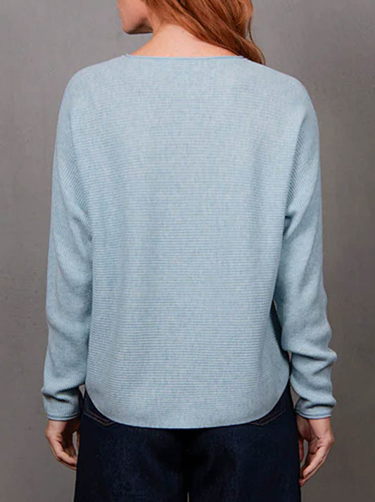 Bridge & Lord Dolman Rib Pullover (Aquamarine)