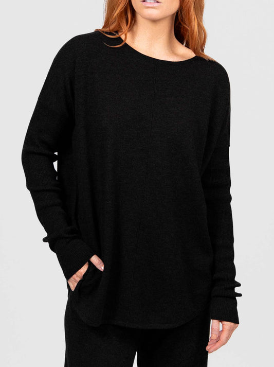 BRIDGE & LORD QUEEN CREW NECK PULLOVER (Black)