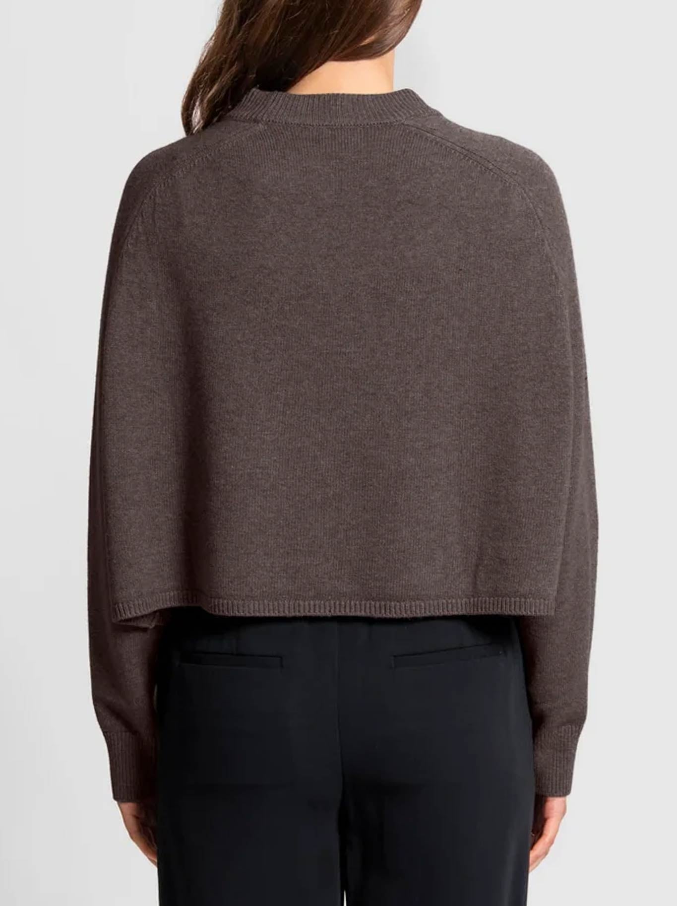 FIELDS BATWING SADDLE SHOULDER PULLOVER (Coffee Bean)