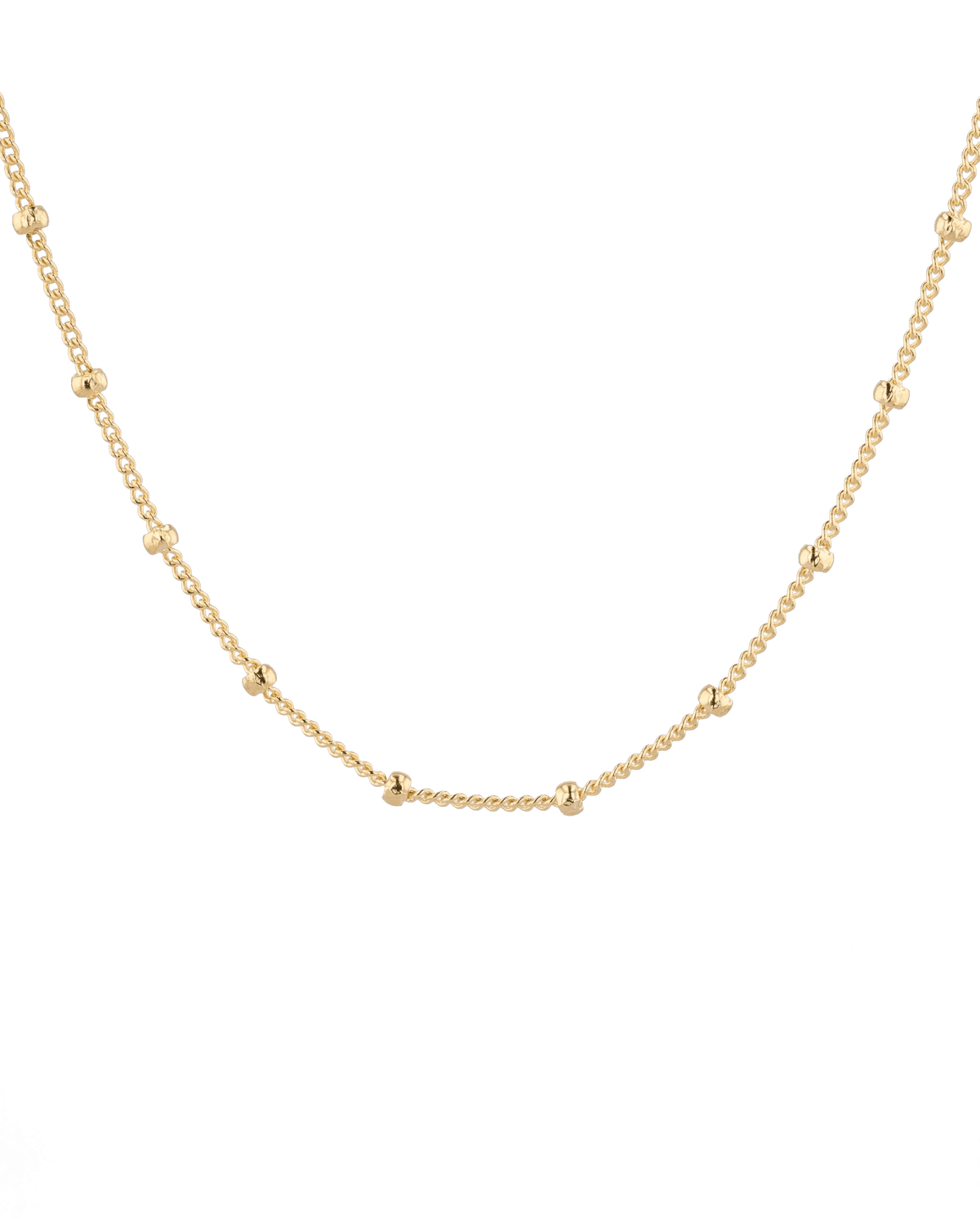 Image of Necklaces. Product name - Brooklyn Gold Station Chain Necklace in colour by brand - LAVANA