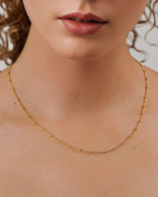 LAVANA Brooklyn Gold Station Chain Necklace