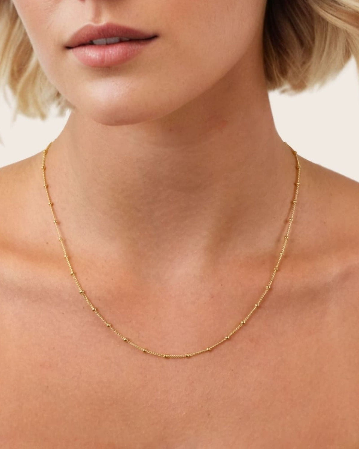 LAVANA Brooklyn Gold Station Chain Necklace