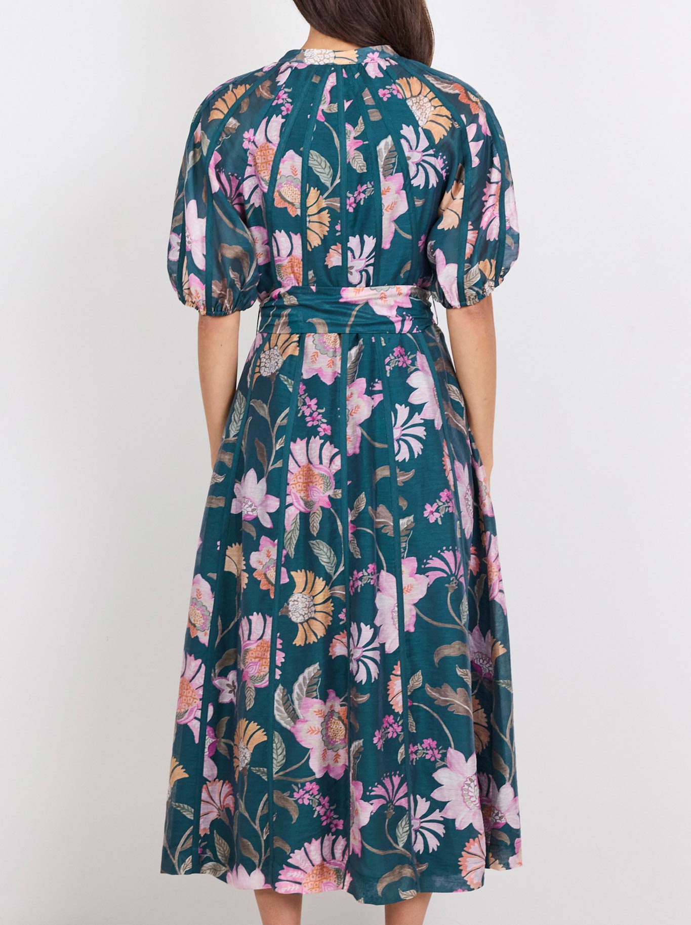 By Rosa Intuition Puff Sleeve Maxi Dress (Petrol)