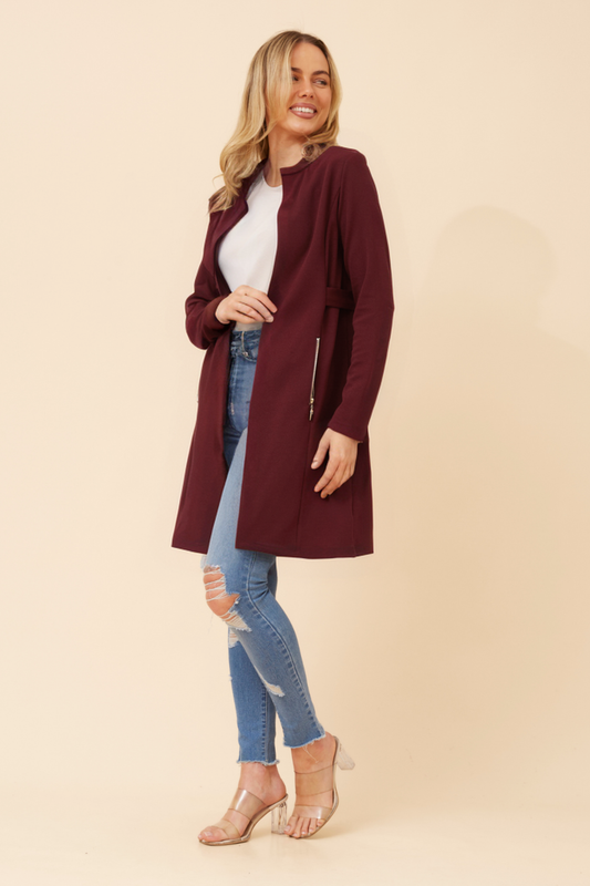 Image of Cardigans. Product name - LACEY SOLID CARDIGAN in White colour by brand - Caroline Morgan Australia