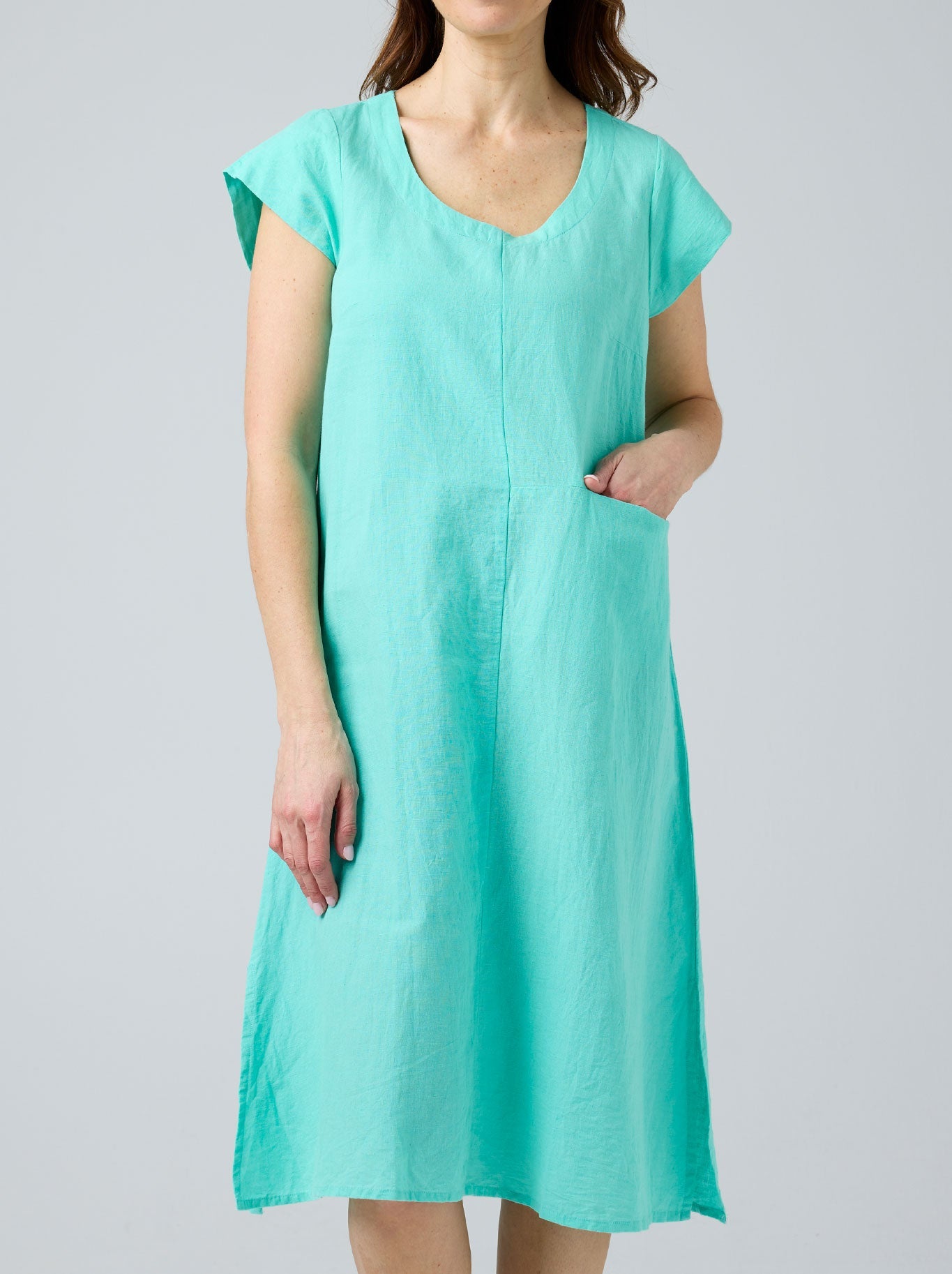 Cake Elena Linen Dress (Green)
