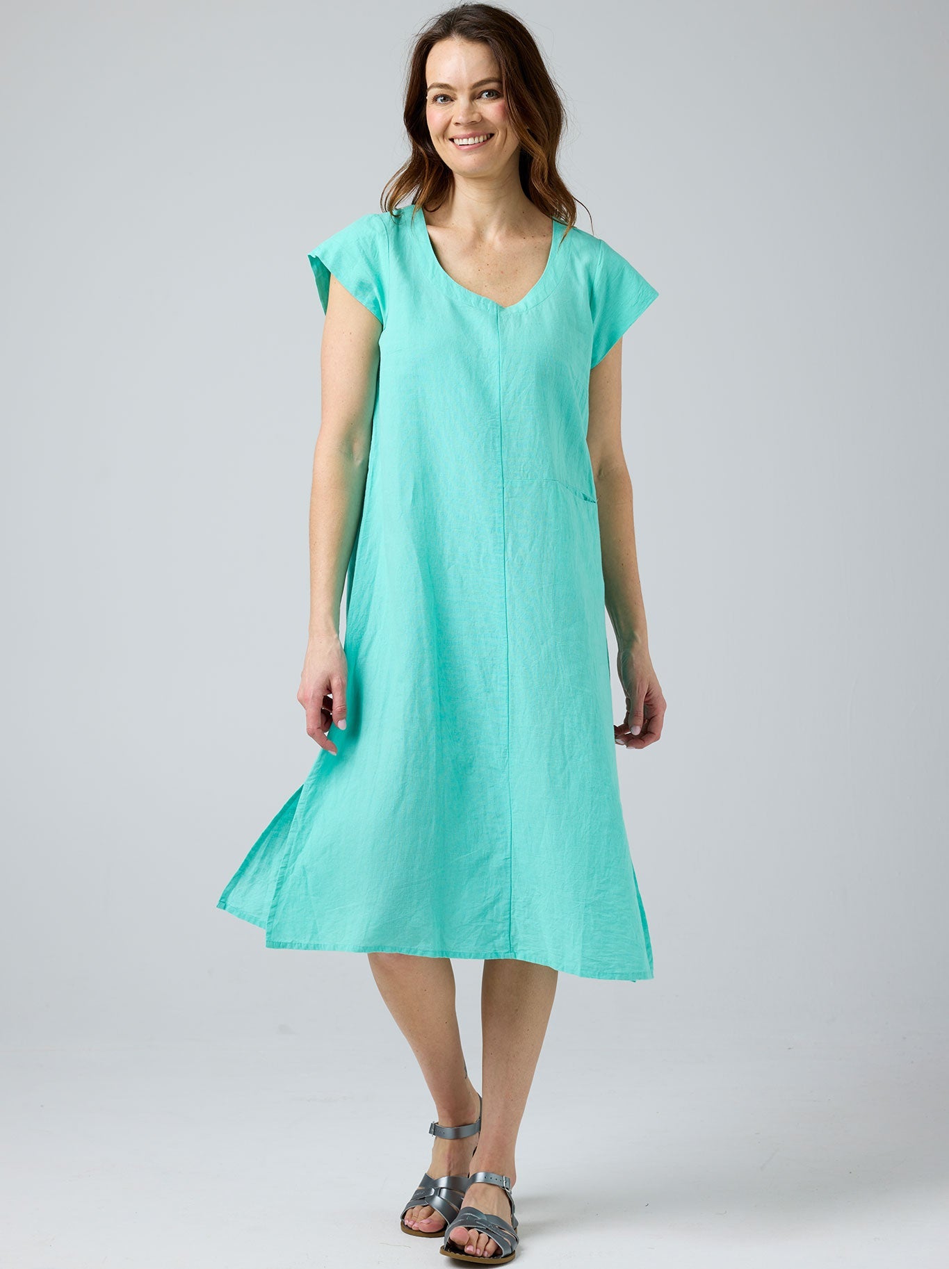 Cake Elena Linen Dress (Green)