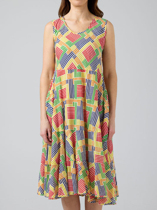 Image of Dresses. Product name - Cake Illiana Dress in Pink Block colour by brand - Cake