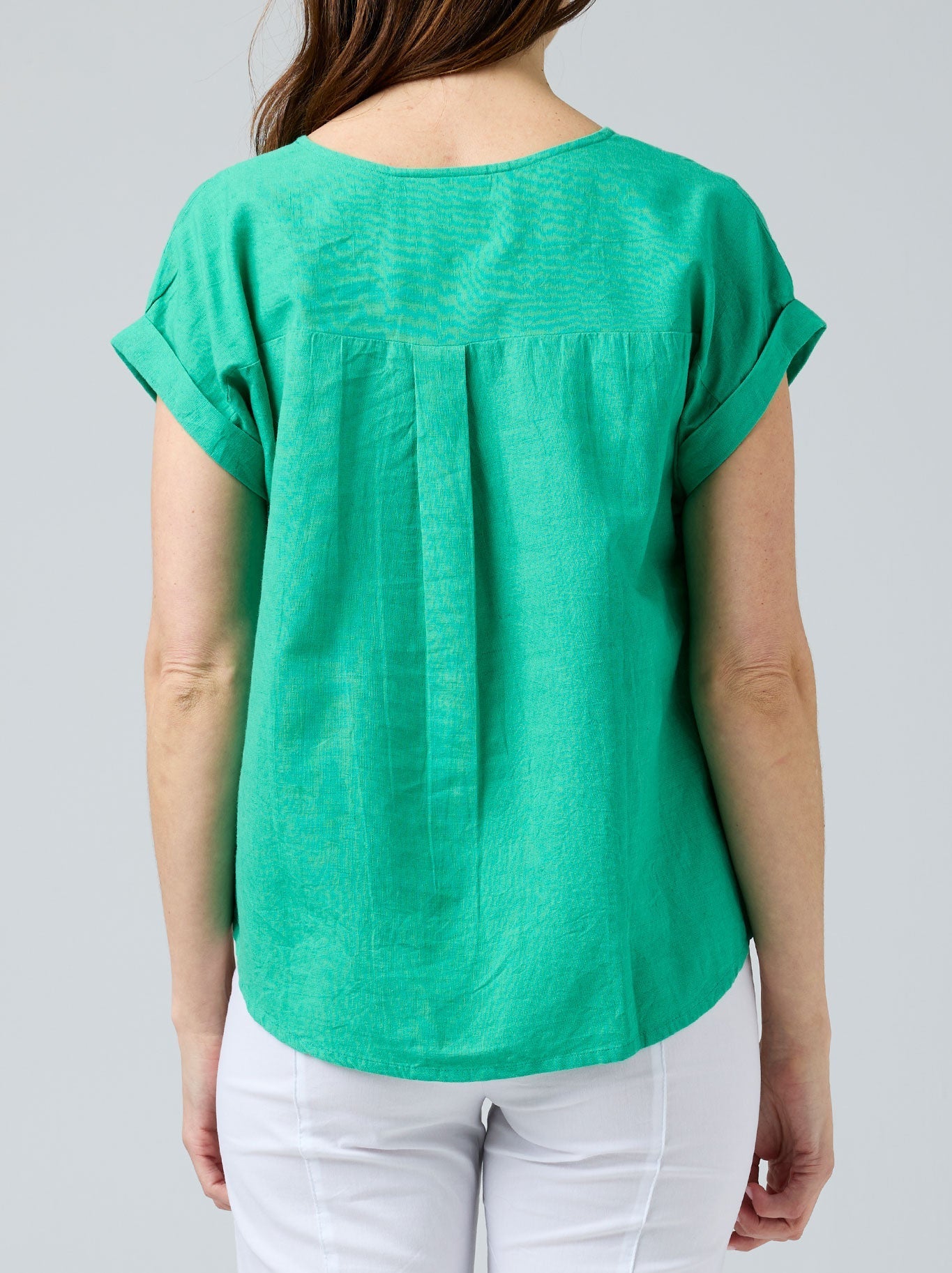 CAKE TALIA LINEN TOP (Green)