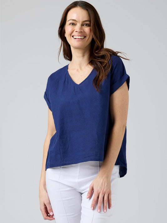 CAKE TALIA LINEN TOP (Green)