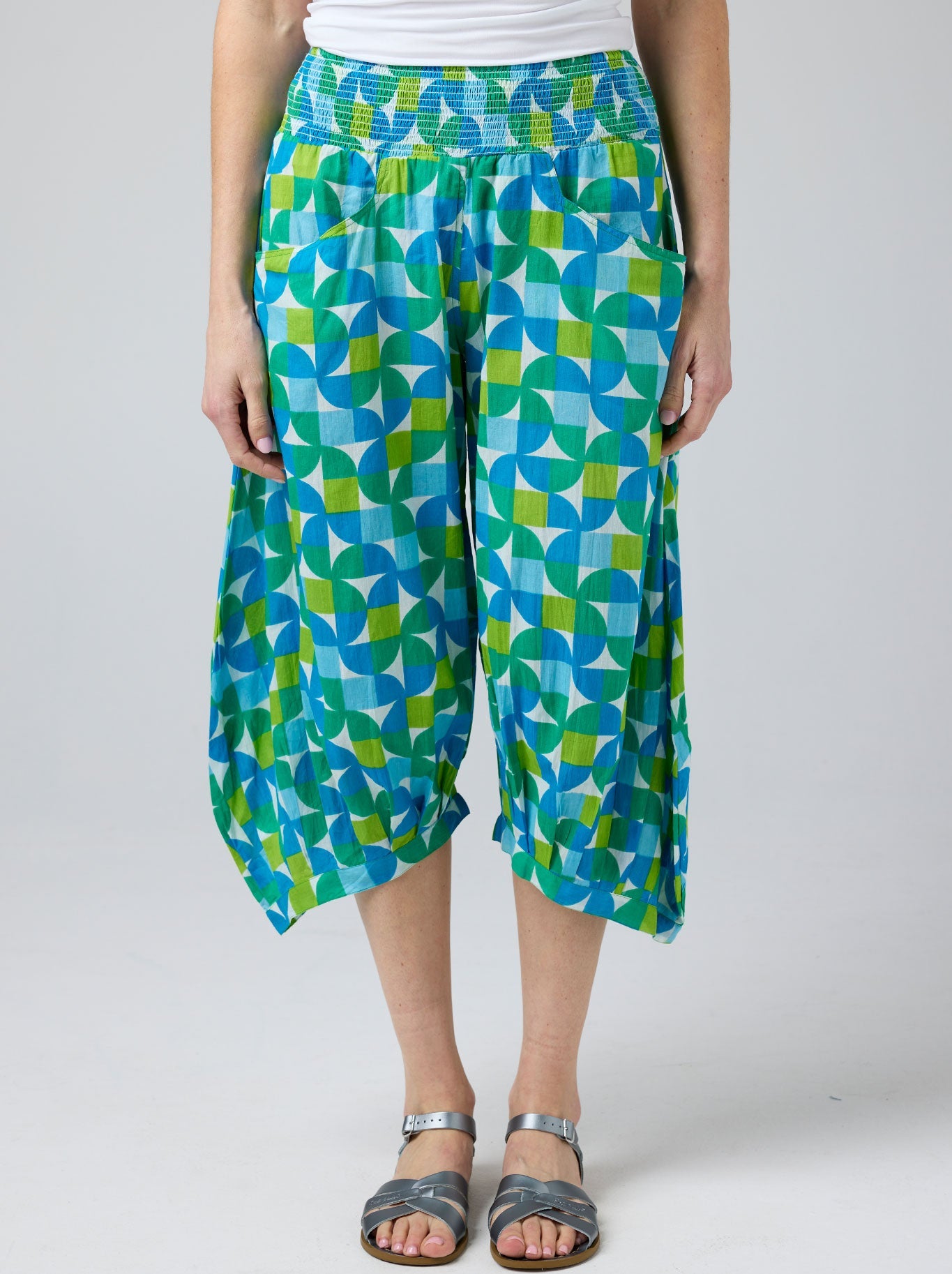 Image of a model wearing Pants. Productname: Cake Lee Lounge Pant in Butterfly colour by brand - Cake